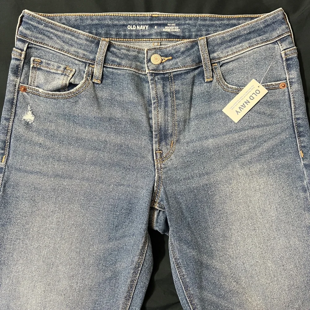 NWT Old Navy Mid-Rise Rockstar Super-Skinny Ankle Jeans - Picture 4 of 11